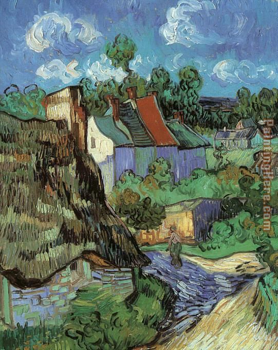 Houses at Auvers painting - Vincent van Gogh Houses at Auvers art painting